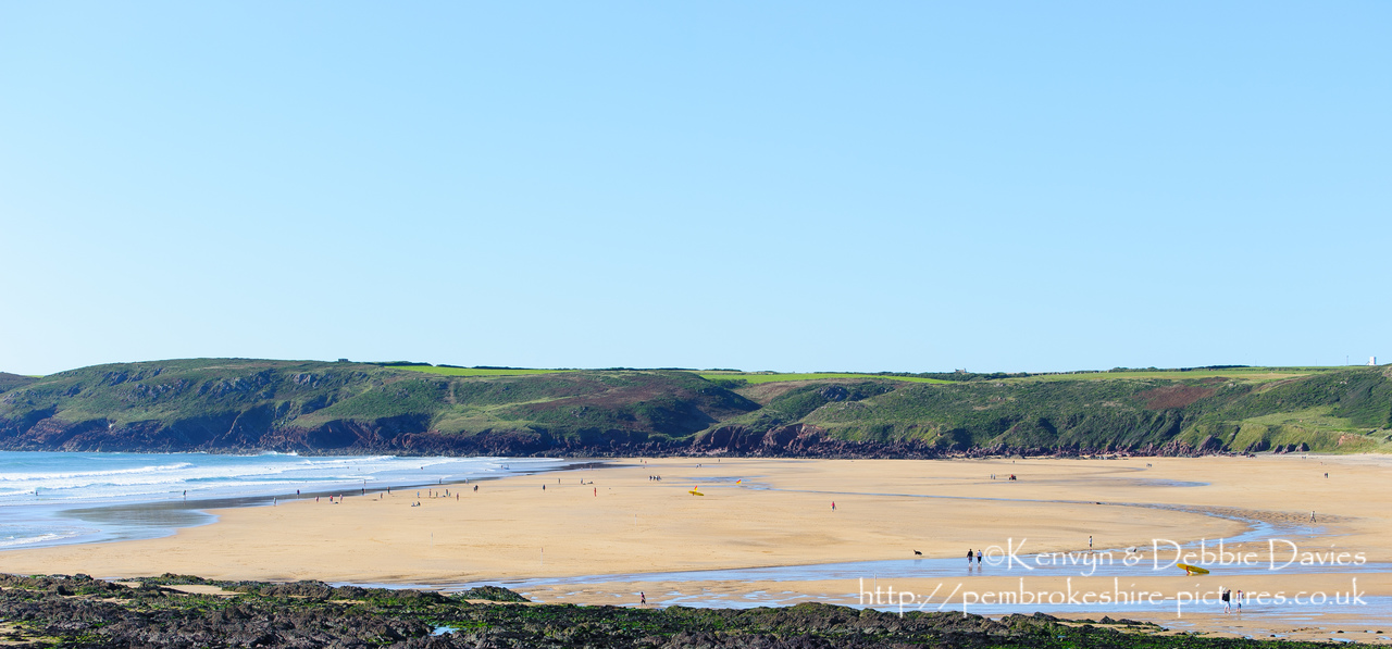 Freshwater West is a beach near Castlemartin, Pembrokeshire. It's approximately 0.75 miles long and is heavily used for surfing, strong currents mean it's not so good for swimming...